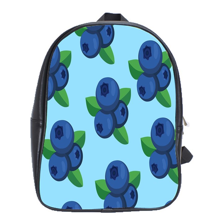 Fruit Nordic Grapes Green Blue School Bag (XL)