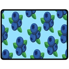 Fruit Nordic Grapes Green Blue Double Sided Fleece Blanket (large)  by Mariart