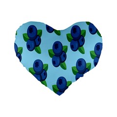 Fruit Nordic Grapes Green Blue Standard 16  Premium Flano Heart Shape Cushions by Mariart