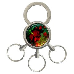 Flower Power, Wonderful Flowers, Vintage Design 3-ring Key Chains by FantasyWorld7