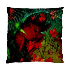 Flower Power, Wonderful Flowers, Vintage Design Standard Cushion Case (one Side) by FantasyWorld7