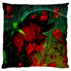 Flower Power, Wonderful Flowers, Vintage Design Standard Flano Cushion Case (one Side)