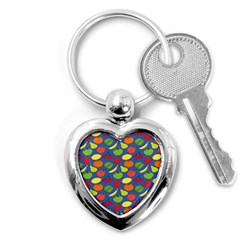 Fruit Melon Cherry Apple Strawberry Banana Apple Key Chains (heart)  by Mariart