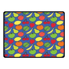 Fruit Melon Cherry Apple Strawberry Banana Apple Double Sided Fleece Blanket (small)  by Mariart