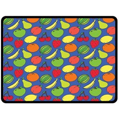 Fruit Melon Cherry Apple Strawberry Banana Apple Double Sided Fleece Blanket (large) 