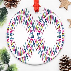 Free Symbol Hands Ornament (round)