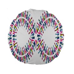 Free Symbol Hands Standard 15  Premium Flano Round Cushions by Mariart