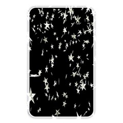 Falling Spinning Silver Stars Space White Black Memory Card Reader by Mariart