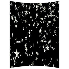 Falling Spinning Silver Stars Space White Black Back Support Cushion by Mariart