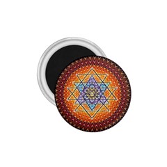 Cosmik Triangle Space Rainbow Light Blue Gold Orange 1 75  Magnets