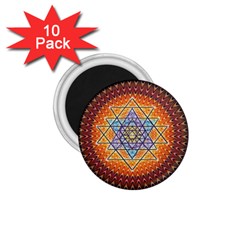 Cosmik Triangle Space Rainbow Light Blue Gold Orange 1 75  Magnets (10 Pack)  by Mariart