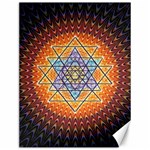 Cosmik Triangle Space Rainbow Light Blue Gold Orange Canvas 12  x 16   11.86 x15.41  Canvas - 1