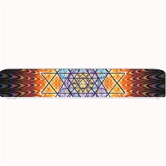 Cosmik Triangle Space Rainbow Light Blue Gold Orange Small Bar Mats