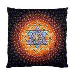 Cosmik Triangle Space Rainbow Light Blue Gold Orange Standard Cushion Case (one Side) by Mariart