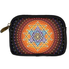 Cosmik Triangle Space Rainbow Light Blue Gold Orange Digital Camera Cases by Mariart