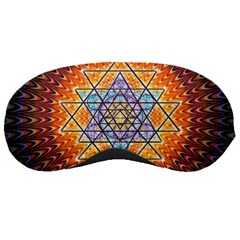 Cosmik Triangle Space Rainbow Light Blue Gold Orange Sleeping Masks