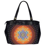 Cosmik Triangle Space Rainbow Light Blue Gold Orange Office Handbags (2 Sides)  Back