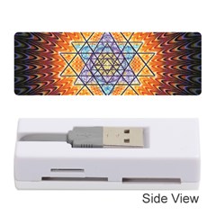 Cosmik Triangle Space Rainbow Light Blue Gold Orange Memory Card Reader (stick)  by Mariart