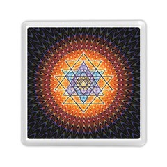 Cosmik Triangle Space Rainbow Light Blue Gold Orange Memory Card Reader (square)  by Mariart