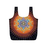 Cosmik Triangle Space Rainbow Light Blue Gold Orange Full Print Recycle Bags (S)  Front