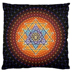 Cosmik Triangle Space Rainbow Light Blue Gold Orange Standard Flano Cushion Case (one Side)