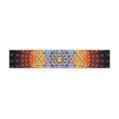 Cosmik Triangle Space Rainbow Light Blue Gold Orange Flano Scarf (mini)