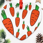 Fruit Vegetable Carrots Ornament (Heart) Front