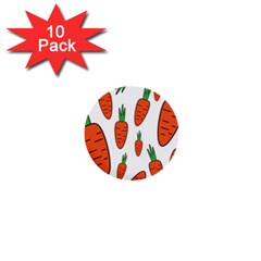 Fruit Vegetable Carrots 1  Mini Buttons (10 Pack)  by Mariart