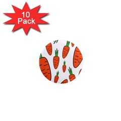 Fruit Vegetable Carrots 1  Mini Magnet (10 Pack) 