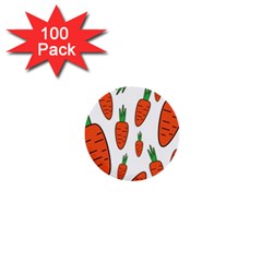 Fruit Vegetable Carrots 1  Mini Buttons (100 Pack) 