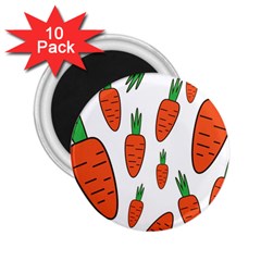 Fruit Vegetable Carrots 2 25  Magnets (10 Pack) 