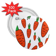 Fruit Vegetable Carrots 2 25  Buttons (100 Pack) 