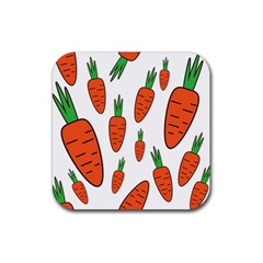 Fruit Vegetable Carrots Rubber Coaster (square) 