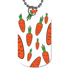 Fruit Vegetable Carrots Dog Tag (one Side) by Mariart