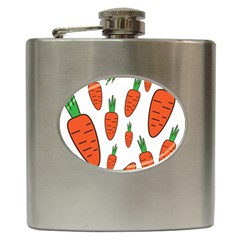 Fruit Vegetable Carrots Hip Flask (6 Oz) by Mariart