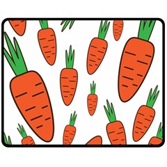 Fruit Vegetable Carrots Fleece Blanket (medium)  by Mariart