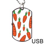 Fruit Vegetable Carrots Dog Tag USB Flash (One Side) Front