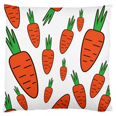 Fruit Vegetable Carrots Large Flano Cushion Case (one Side)