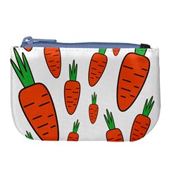 Fruit Vegetable Carrots Large Coin Purse by Mariart