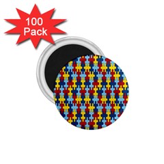 Fuzzle Red Blue Yellow Colorful 1 75  Magnets (100 Pack)  by Mariart