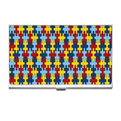 Fuzzle Red Blue Yellow Colorful Business Card Holders