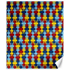 Fuzzle Red Blue Yellow Colorful Canvas 8  X 10  by Mariart