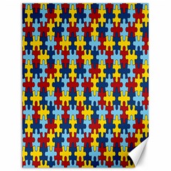 Fuzzle Red Blue Yellow Colorful Canvas 12  X 16   by Mariart