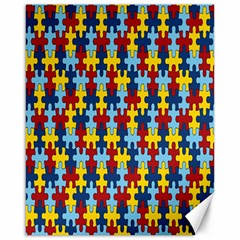 Fuzzle Red Blue Yellow Colorful Canvas 16  X 20   by Mariart