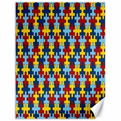 Fuzzle Red Blue Yellow Colorful Canvas 18  X 24   by Mariart