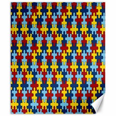 Fuzzle Red Blue Yellow Colorful Canvas 20  X 24   by Mariart