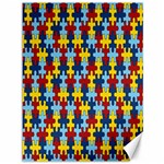 Fuzzle Red Blue Yellow Colorful Canvas 36  x 48   35.26 x46.15  Canvas - 1