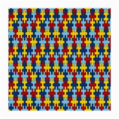 Fuzzle Red Blue Yellow Colorful Medium Glasses Cloth (2-side) by Mariart