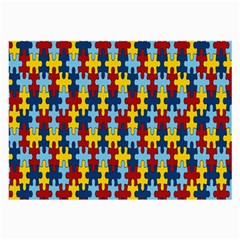 Fuzzle Red Blue Yellow Colorful Large Glasses Cloth by Mariart