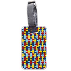 Fuzzle Red Blue Yellow Colorful Luggage Tags (two Sides)